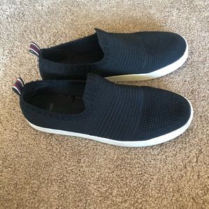 Black slip on sneakers
